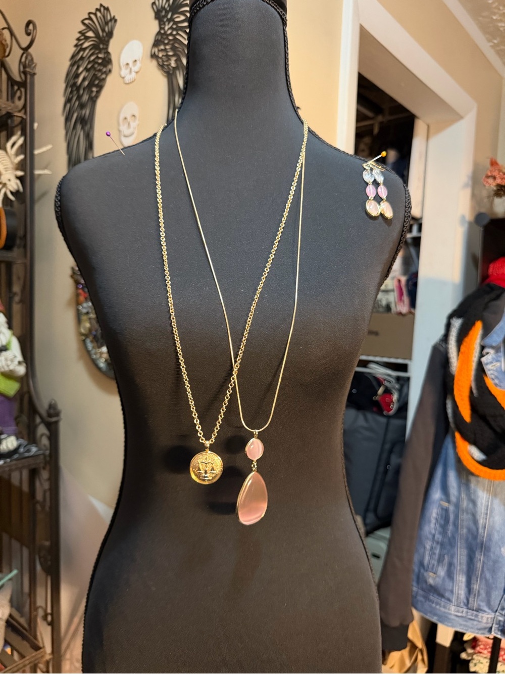 JEWELRY BUNDLE #38 Pink Libra Avon Goldtone 3pcs